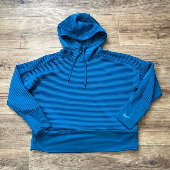 Nike Tops - Nike Dri-Fit Hoodie Pullover Sweatshirt Women's Size Medium Turquoise Blue